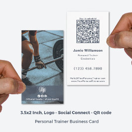 ミニマル写真ロゴパーソナルトレーナー 名刺