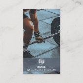 ミニマル写真ロゴパーソナルトレーナー 名刺 (正面)