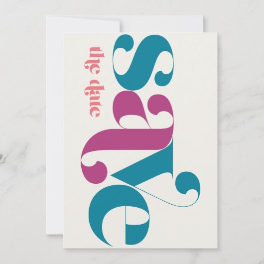 ミニマル写真ヴィンテージメロンティール（緑がかった色）マゼンタ セーブザデート (正面)