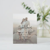 ミニマル写真予算ブライダルシャワー招待状 (スタンド正面)