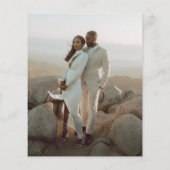 ミニマル写真予算ブライダルシャワー招待状 (裏面)