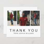 ミニマル写真予算卒業サンキューカード (正面/裏面)