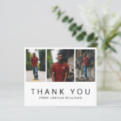 ミニマル写真予算卒業サンキューカード (スタンド正面)