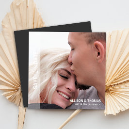 ミニマル写真保存結婚日時 マグネット招待状