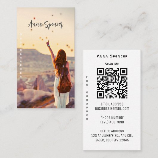 ミニマル写真全写真シンプル撮影 名刺 (正面/裏面)