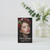 ミニマル写真全写真モダンQRコード 名刺 (スタンド正面)