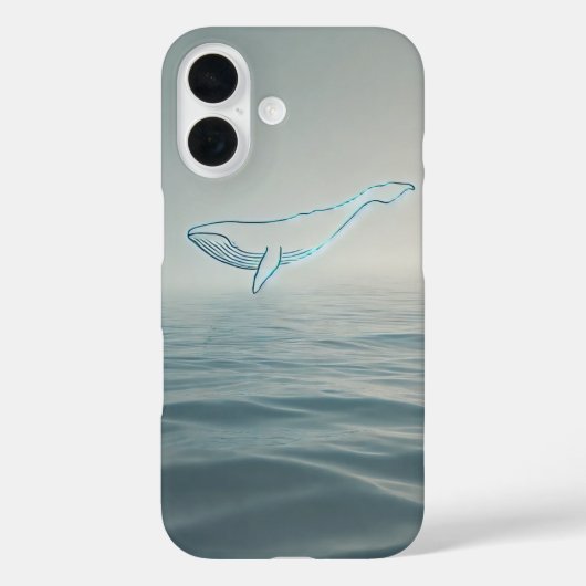 ミニマル写真写実性クジラの輪郭 Case-Mate iPhoneケース (裏面)