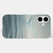 ミニマル写真写実性クジラの輪郭 Case-Mate iPhoneケース (裏面 (横))