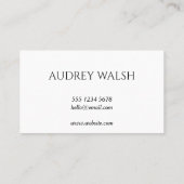 ミニマル写真写真シンプル名刺 名刺 (裏面)