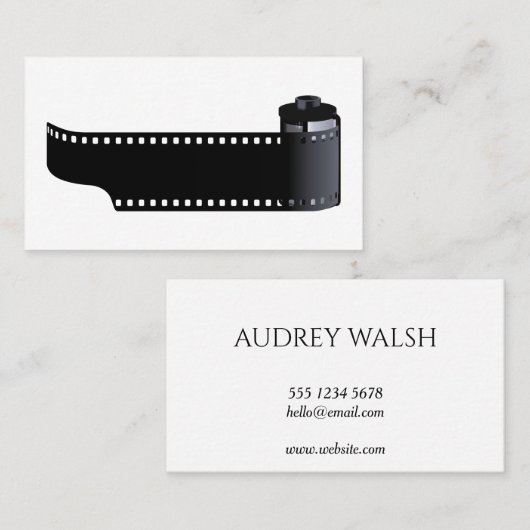 ミニマル写真写真シンプル名刺 名刺 (正面/裏面)