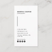 ミニマル写真写真ソーシャルメディア 名刺 (裏面)