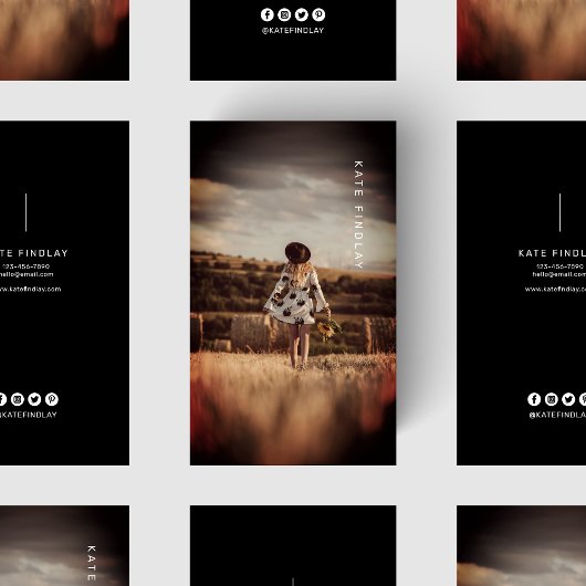 ミニマル写真写真ソーシャルメディモダンア 名刺