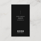 ミニマル写真写真ソーシャルメディモダンア 名刺 (裏面)