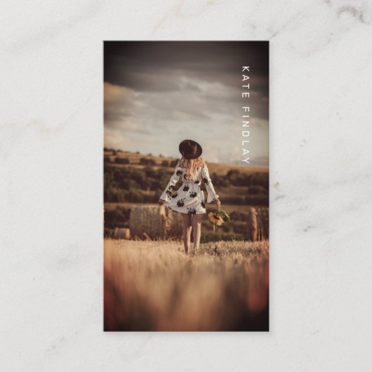 ミニマル写真写真ソーシャルメディモダンア 名刺 (正面)