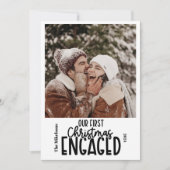 ミニマル写真初めてのクリスマス 婚約した シーズンカード (正面)