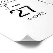 ミニマル写真初年度誕生日マイルストーン ポスター (角)