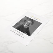 ミニマル写真卒業アナウンスカード 箔シーズンカード (回転した状態)