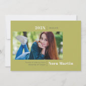 ミニマル写真卒業アボカド 案内状 (正面)