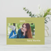 ミニマル写真卒業アボカド 案内状 (スタンド正面)