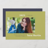 ミニマル写真卒業アボカド 案内状 (正面/裏面)