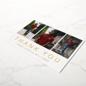 ミニマル写真卒業サンキューカード 箔招待状 (回転した状態)