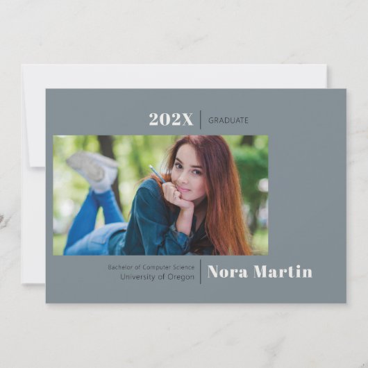 ミニマル写真卒業ダスティブルー 案内状 (正面)