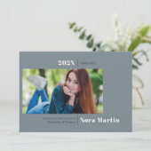 ミニマル写真卒業ダスティブルー 案内状 (スタンド正面)