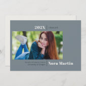 ミニマル写真卒業ダスティブルー 案内状 (正面/裏面)