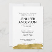 ミニマル写真卒業パーティーカード 招待状 (裏面)