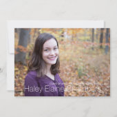 ミニマル写真卒業パーティー招待状 招待状 (正面)