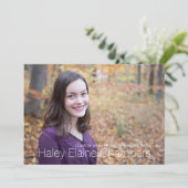 ミニマル写真卒業パーティー招待状 招待状 (スタンド正面)