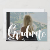 ミニマル写真卒業パーティー招待状 案内状 (正面)