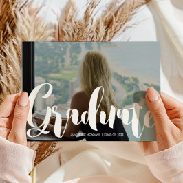 ミニマル写真卒業パーティー招待状 案内状