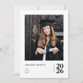 ミニマル写真卒業パーティー 招待状 (正面)