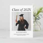 ミニマル写真卒業招待状 招待状 (スタンド正面)