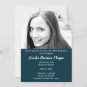 ミニマル写真卒業招待状 招待状 (裏面)