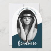 ミニマル写真卒業招待状 招待状 (正面)