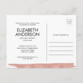 ミニマル写真卒業発表はがき インビテーションポストカード (裏面)