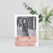 ミニマル写真卒業発表はがき インビテーションポストカード (スタンド正面)