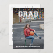 ミニマル写真卒業発表はがき インビテーションポストカード (正面/裏面)