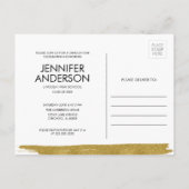 ミニマル写真卒業発表はがき インビテーションポストカード (裏面)