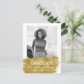 ミニマル写真卒業発表はがき インビテーションポストカード (スタンド正面)