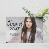 ミニマル写真卒業発表カード 案内状 (スタンド正面)