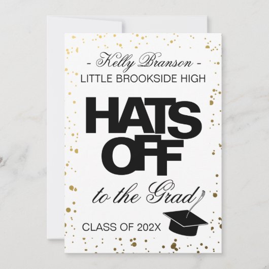 ミニマル写真卒業発表ハットオフ 案内状 (正面)