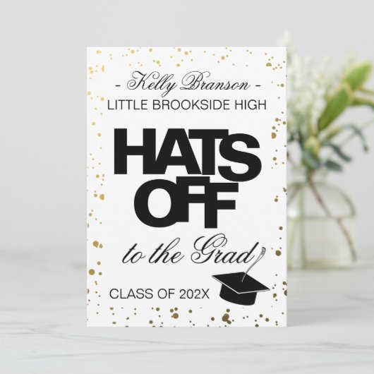 ミニマル写真卒業発表ハットオフ 案内状 (スタンド正面)