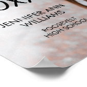 ミニマル写真卒業発表ポスター ポスター (角)