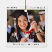 ミニマル写真卒業記念 セラミックオーナメント (裏面)