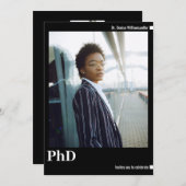 ミニマル写真博士課程の卒業 招待状 (正面/裏面)