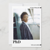 ミニマル写真博士課程の卒業 招待状 (正面)