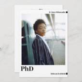 ミニマル写真博士課程の卒業 招待状 (正面/裏面)